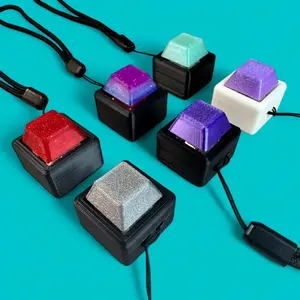 1 Key Mechanical Keyboard Clicker Keychain – Choose Keycap Color, Base Color & Switch Type – Fidget Toy – Stress Relief - Stim Toy