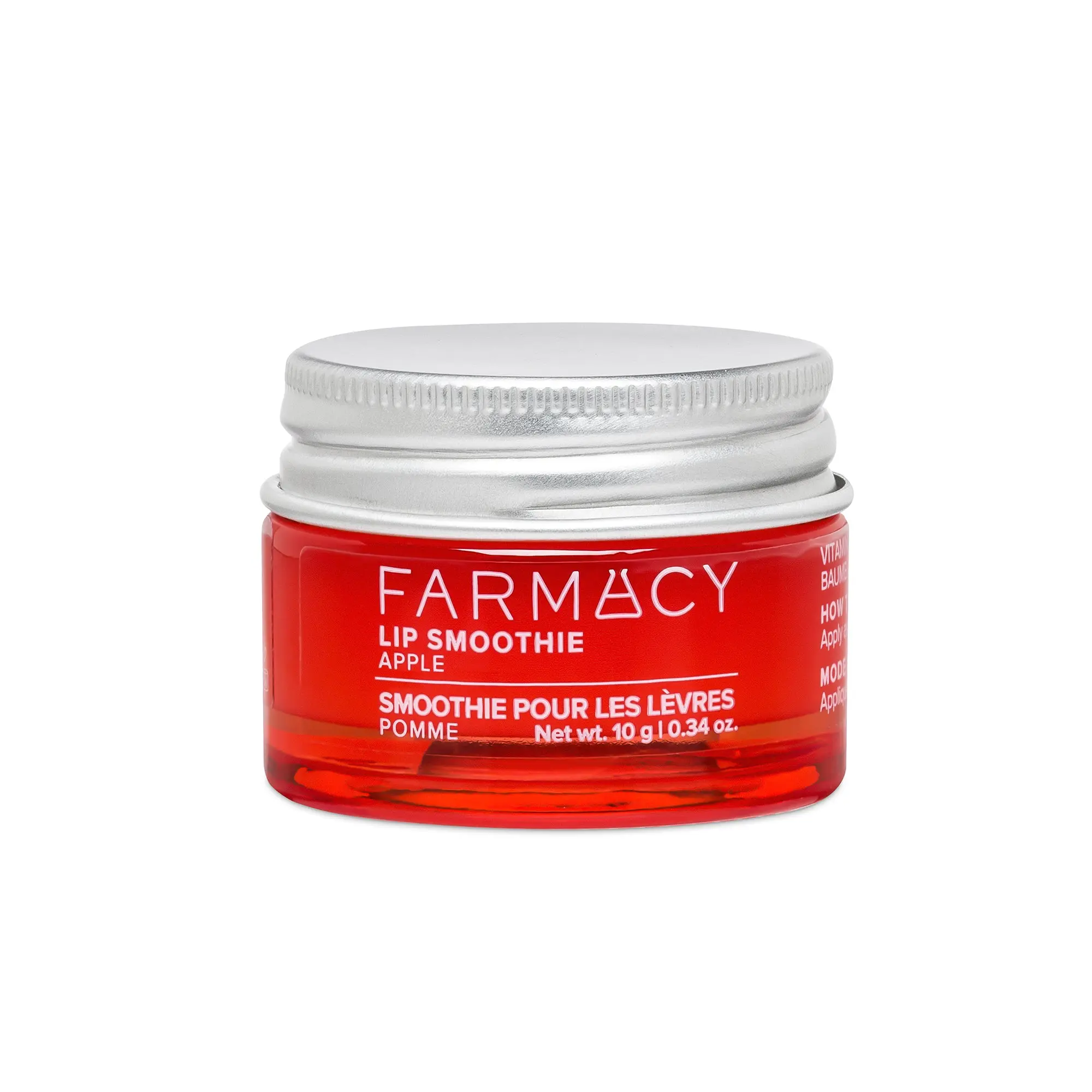 Farmacy Beauty Apple Lip Smoothie - Daily Hydrating Peptide Lip Balm with Vitamin C & Shea Butter, Moisturizer, Primer