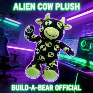 Build-A-Bear Alien Cow Plush Toy, Soft and Cuddly, Unique Animal Stuffed Doll, Perfect Gift for Kids, Ideal Birthday or Holiday Present