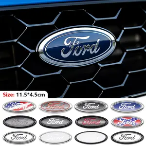 Ford Car Front & Rear Emblem Replacement, 3D Logo Upgrade Decal, Universal Tail Head Decoration Sticker, Exterior Appearance Enhancer