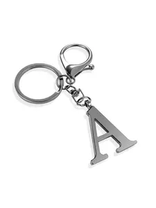 New Fashion Initial Keychain, Simple Letter Key Ring Decoration, Cute First Letter Key Fob Gift for Mom, Women's Car Key Accessory, Fashionable Alloy Keychain