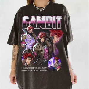 Youth and Adult Gambit Vintage Shirt, MCU Fan T-Shirt, 90s Graphic Tee, Streetwear Unisex Shirt Style, Gift for Women, Men