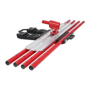 Professional Magnesium Bull Float Concrete Finishing Tool, 48" x 8" Round End Design with 4 Grips & Adjustable Bracket, Heavy-Duty Concrete Plastering Tool for Smooth Wall Cement Finishing, Manual Construction Putty Tool Kit