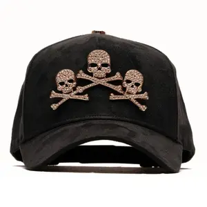 Barbas Hats “Skulls Rose Gold Edition” Snapback Cap – Premium Streetwear Baseball Hat with 3D Embroidered Skull Logo, Unisex Luxury Fashion Inspired by Bold Urban Style