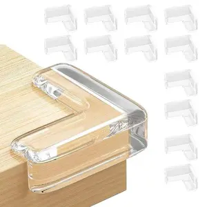 16 Pack Clear Corner Protectors for Furniture Edge & Table Corner Silicone Guards with Soft Cushion Bumpers for Home Safety