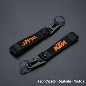 Newest Motorcycle Embroidery Heavy Duty Keychain Accessories Chain Ring for Ktm Models, Durable Accessory for Motorcyclists, Perfect Gift Idea