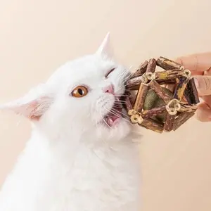 3-Piece Catnip Ball Toy Set – Natural Silver Vine Stick, Cage Ball & Jingle Ball Perfect for indoor cats and kittens — helps clean teeth and satisfy chewing instincts. Cat chew toy suitable for all breeds.