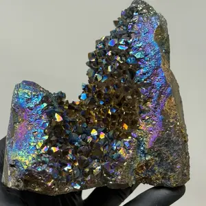 Large 5” inch Titanium Aura Amethyst Cluster Specimen