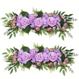Dreamy Artificial Flower Set, Wedding Arch Background Wall Decor, Fake Flowers for Event Decoration, Elegant Floral Arrangement