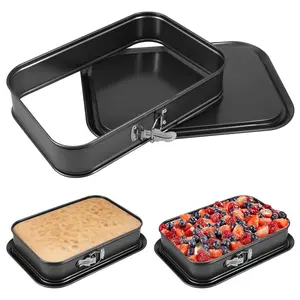 Rectangular Springform Cake Pan, Large Non-Stick Cheesecake Mold, Detachable Bottom, Home Kitchen DIY Baking Tool, Easy Cleanup