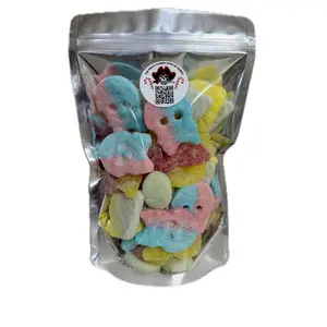 Bubs Sour Mix (1/2 lb) - Swedish Candy - BUBS Tutti Frutti Rhombs, Bubs Dizzy/Bubblegum Skulls, Bubs Giant Sour Skulls, Bubs Fruity Ovals - Sweet Sour Bonbons in Assorted Colors
