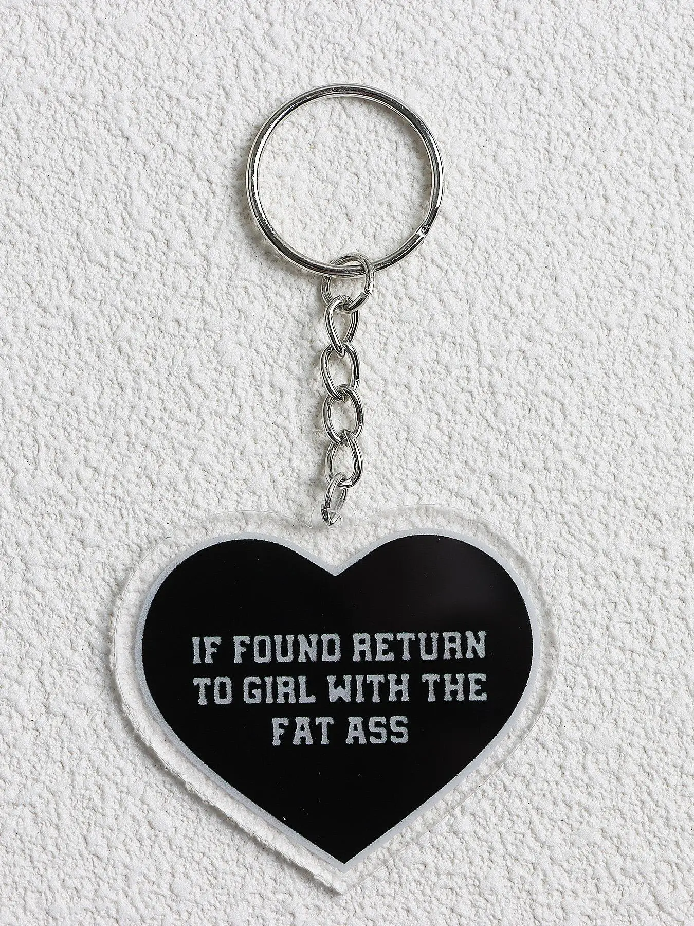 Heart Shaped Acrylic Keychain, Letter Print Keychain for Car Key, Bag Charm for Women & Men, Suitable for Students, Friends, Bags, Best Friend Accesso