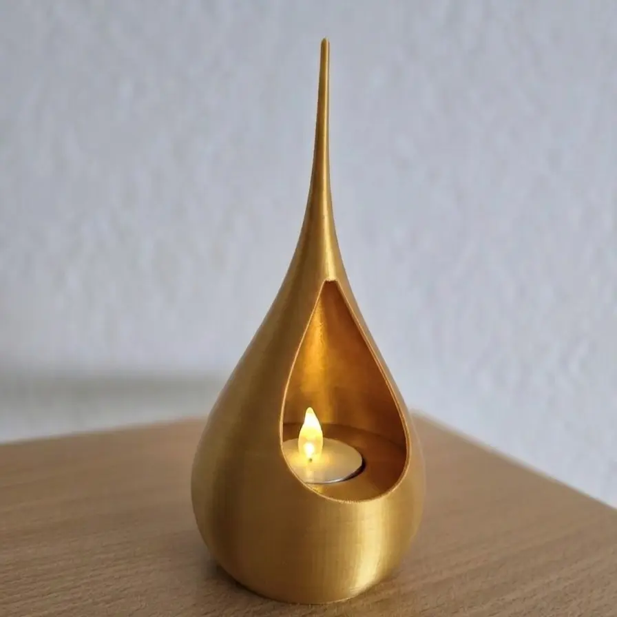 Minimalist "Zen Drop" Candle Holder - Decorative LED Tealight Light, Attention to Detail Home Ornament, Candle Holders for Candlesticks, Wedding Table Decor for Atmospheric Lighting