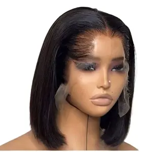 Lagos Hairline Straight Bob HD Lace Wig 13x4 Natural Hairline Bleached Knots