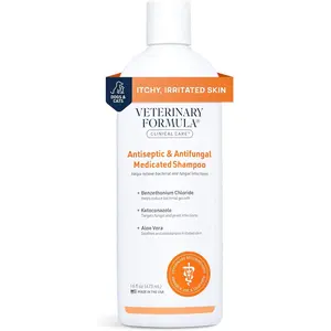 Antiseptic & Antifungal Medicated Pet Shampoo – For Dogs & Cats, 16 oz, Paraben & Soap-Free Antiseptic & Antifungal Medicated Pet Shampoo – For Dogs & Cats, 16 oz, Paraben & Soap-Free