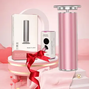 Electric Foot File, with Adjustable Speed and 60 Free Sandpapers for Callus Removal Nail Pink Manicure Home Use Effective Suitable Rotatable Head