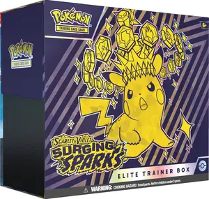 TCG: Scarlet & Violet—Surging Sparks Elite Trainer Box (1 Full-Art Promo Card, 9 Boosters & Premium Accessories)