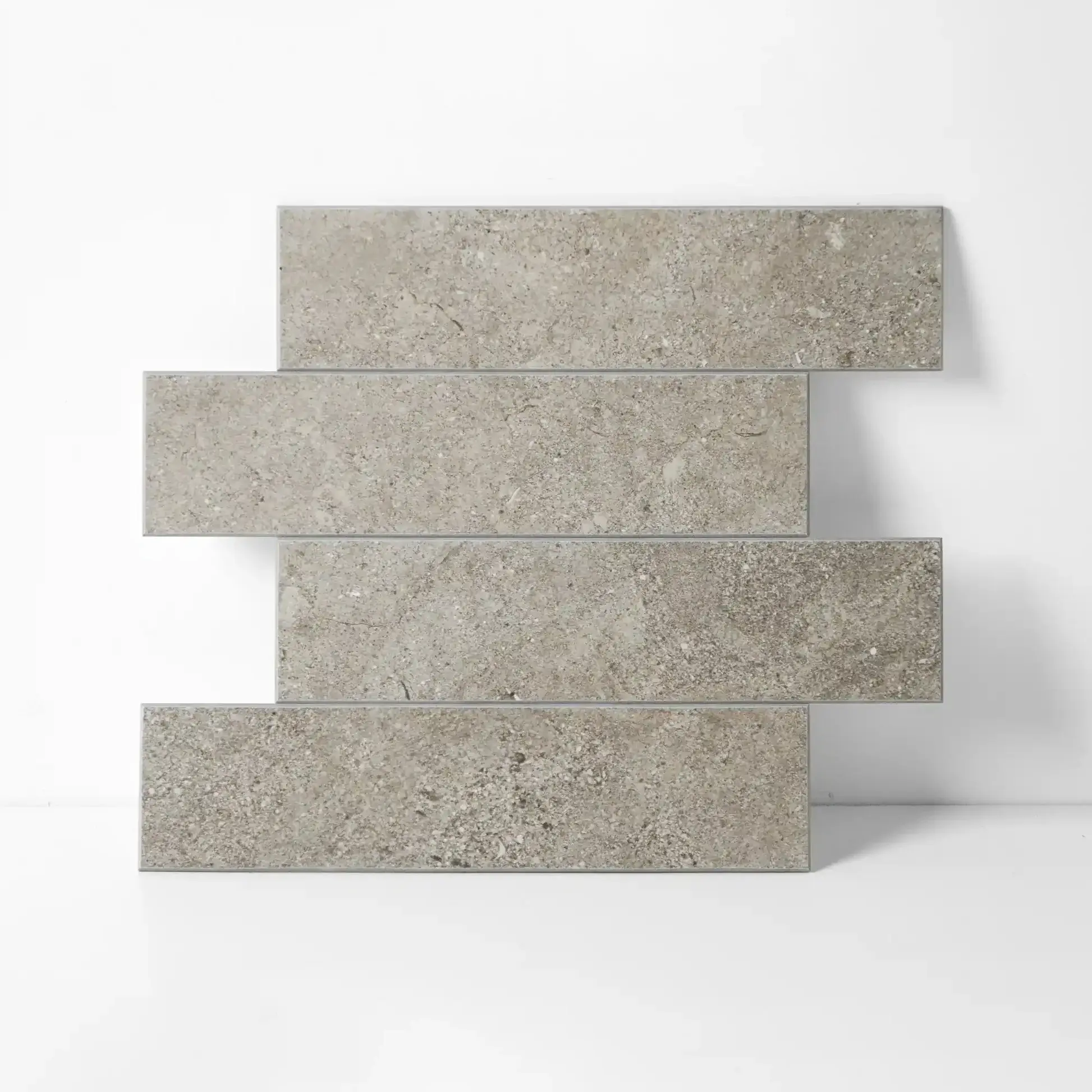 COLAMO Luxe Elongated Subway Peel & Stick Tiles - Rock Gray, Easy Install Self-Adhesive Backsplash for Home Improvement, Vanity, Bathroom Indoor Use, Rv