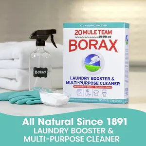 20 Mule Team Borax - All-Natural Detergent Booster & Multi-Purpose Cleaner (4-Pack, 65 oz Each) | Deep Clean Laundry & Household Surfaces | Trusted Cleaning Power 20 Mule Team