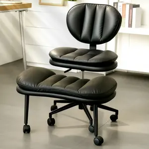 【Spring Sale】 360° Ergonomic Cross Legged Chair, Swivel Meditation Chair with Wheels, Height Adjustable Seat for ADHD, Strong Lumbar Support, Chic Home Office Furnituremre