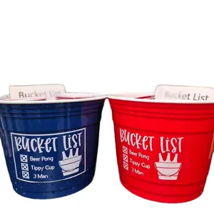 The Bucket List Drinking Games Kit - Perfect for Parties & Gatherings with Tippy Cup 3 Man & Beer Pong Games Easy to Use