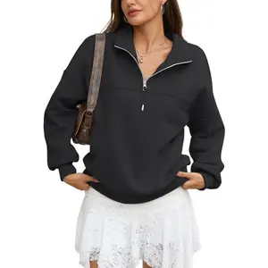 EasyGala Womens Oversized Quarter Zip Sweatshirts Fleece Half Zipper Pullover Tops Fall Fashion Outfits Clothes 2026 #summervibes