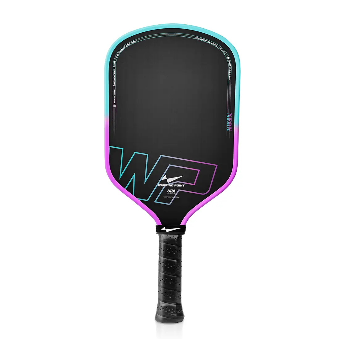Warping Point Neon Gen 3 Carbon Fiber Pickleball Paddle Set - T700 Raw Carbon Fiber Paddle, UPA-A Certified, Tour-Level Spin Boost & Control, Powerful Yet Easy to Use, for Competitive Players, Premium Gift Box
