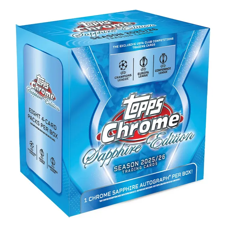 2025-26 Topps Chrome Sapphire UEFA Club Competitions Hobby Box