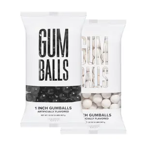 Black & White 1 Inch Round Gumballs