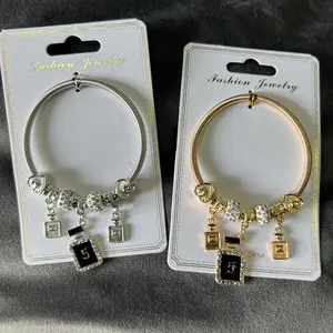 Silver/Gold #5 Charm Bracelets
