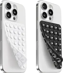 2 sets of silicone suction cup phone protection case holders. Double-sided adhesion, highly adhesive phone holding device. A stronger suction force phone accessory.