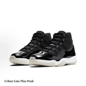 Black & Silver High-Top Retro Basketball Sneakers | Streetwear Shock-Absorbing Athletic Shoes