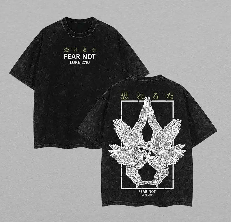 Oversized Y2K Stone Wash Textured Cotton Fashion T-Shirt  Casual Crewneck