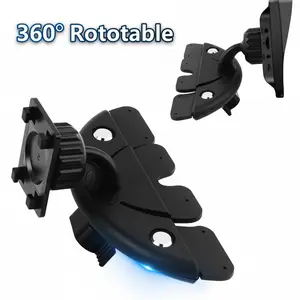 CD Slot Mount for CarPlay – 360° Rotatable with Triangle Stabilizing Support, Universal Mount for Screens, Dashcams, GPS