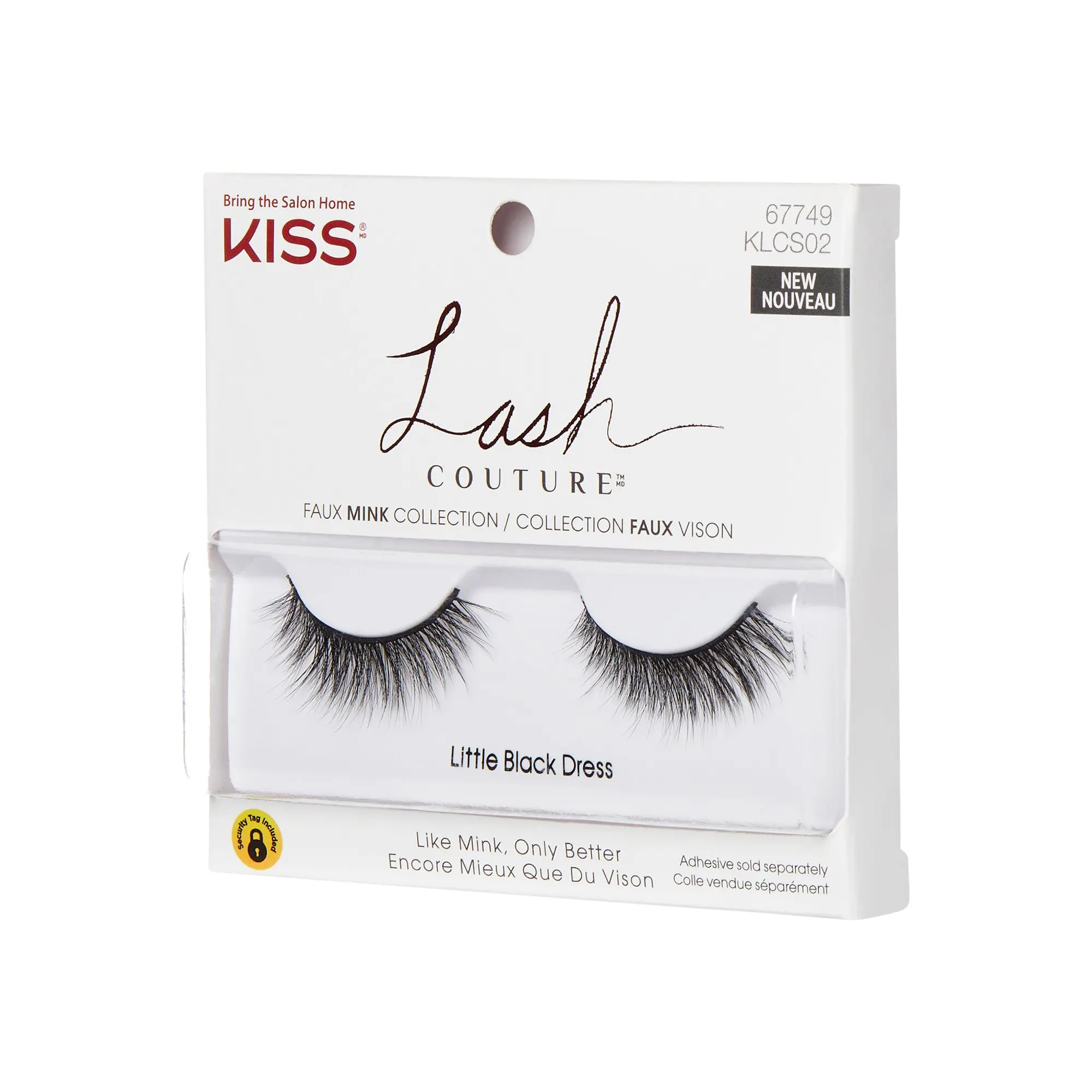 Kiss Lash Couture Faux Mink False Eyelashes - Little Black Dress | 1 Pair, Strip Lashes, 9mm-12mm
