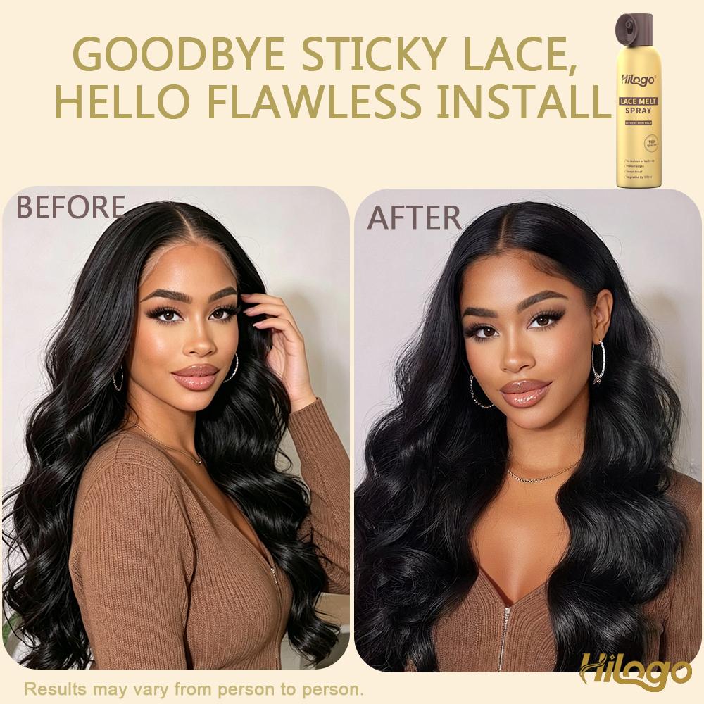 Hilogo Lace Melt Spray for Wig Install | Strong Hold & Natural Hairline Lace Melting Spray for Ashy Lace - Sweat-Proof & Slay-Proof Haircare Spray 6.09 FL OZ 180 ML#SummerWins #DealsforYouDays