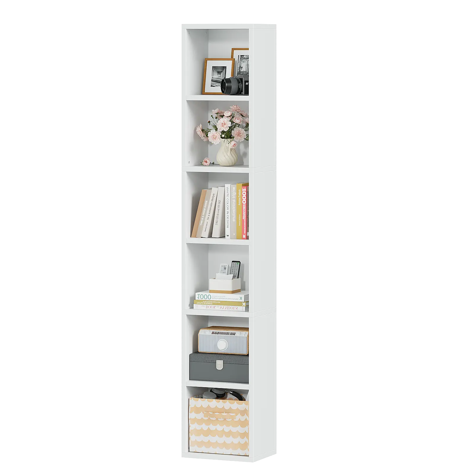 ALISENED 6-Cube Closet Storage Shelf Stand for Home Office Kids Room multicoloured storage cupboards & cabinets spacesaving book shelf Stylish Corner Bookcase Bookcase Bookshelf