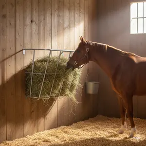 Livestock Feeder 18.5 Gallons Wall Mounted Goat Rack Horses