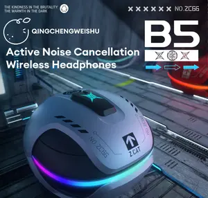 ZOMBIES CAT B5 Bluetooth Earbuds Wireless Headphones Hi-Fi Stereo Noise Canceling Earbuds, 60H Playback Headphones Wireless Bluetooth 5.4 Running Earbuds for Android, iOS