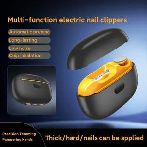 New Rechargeable Multi-Function Electric Nail Grinder Home Use with Light Anti-Splash Automatic Nail Clipper