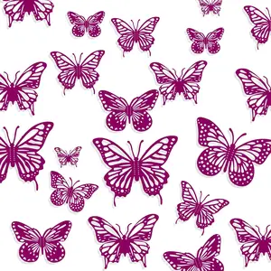 Butterfly Wall Decor - 72 count, Butterfly Decorations for Birthday Cake,Wall Room Decor(4 Styles 3 Size