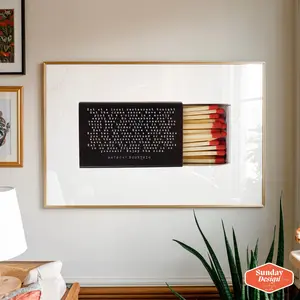 [SALE UP TO 40%] [Unframed] Anthony Bourdain Matchbox Quote Print, Dine at a Local Restaurant Matchbox Poster, Anthony Bourdain Wall Decor, Kitchen Matchbox Artwork