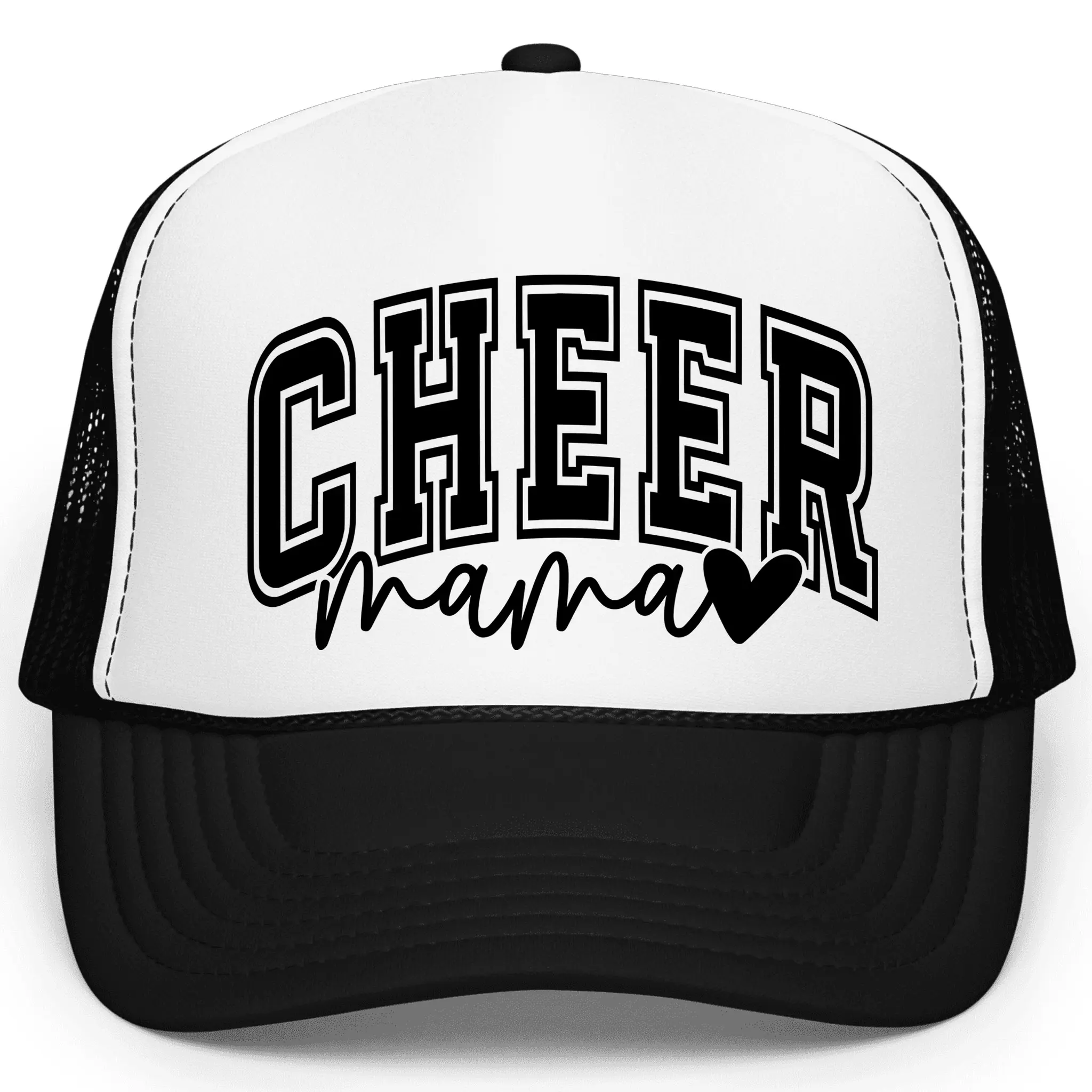 Trendy Cheer Mom Trucker Hat for Women - Trendy Girly Sports Adjustable Cap - Cute Summer Snapback for Mom