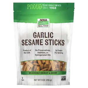 NOW Foods Garlic Sesame Sticks, 9 oz (255 g)