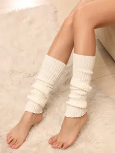 Women's Solid Leg Warmers, Fashionable Style Cozy Warm Socks for Fall & Winter, Women's Socks for Daily Wear