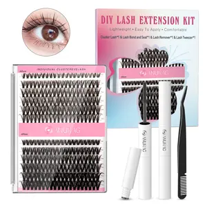 Fluffy Eyelash Extension Kit contains 240 thick lashes, 30D+40D individual lashes, individual lash set with lash bonding and sealant, lash remover, lash applicator, professional women's make-up accessories, Christmas gifts, New Year gifts, Black Friday