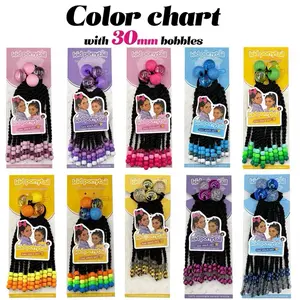 Set of 2 braids ponytail extension with beads , hair extensions with bow easy to install . Good choice to dress up