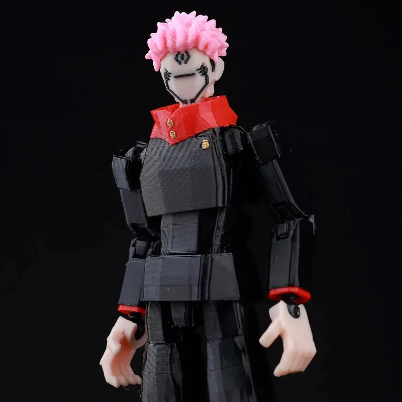 Jujutsu Kaisen Anime Figure - 14cm/5.5in Itadori Yuji Black Flash Ryomen Sukuna Handmade Collectible, 30+ Articulation Points, Artist-Friendly T13 Lucky13, JJK Desktop Ornament, Anime Figures, Collectibles