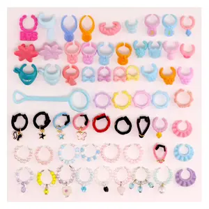 20 Pcs Mini Plastic Collar Necklace Accessories Set for Action bobble-head Mini Shorthair Cat Dashchund Husky Kitten Bunny Great Dane Pet Toys(B32+B37)