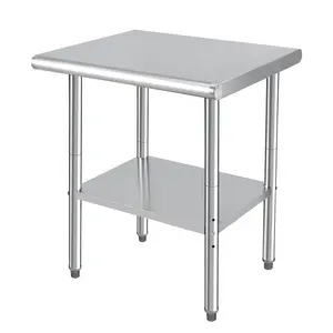 🔪 30" stainless workbench, no wobble, no rust. Double-tier, adjustable shelf, wipes clean in seconds. Tap bio.